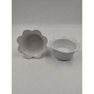 Sagaform Sweden Set of Two Ceramic Piccadilly Oven-Safe Ramekins White